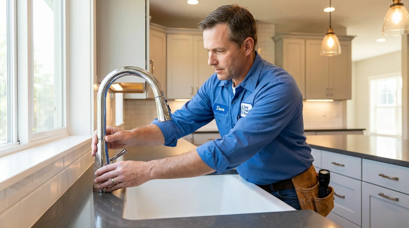 Kitchen faucet installation by Johns Plumbing LLC in Stover